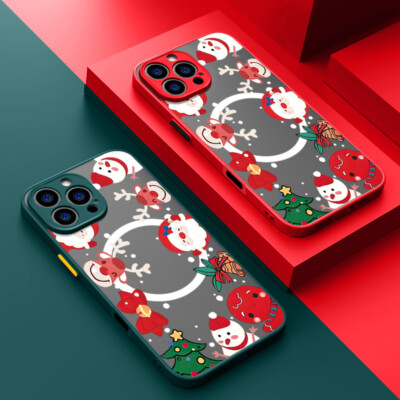 Hülle Für iPhone 16 Pro Max 15 14 13 12 11 Weihnachten Santa Magnet Magsafe Case