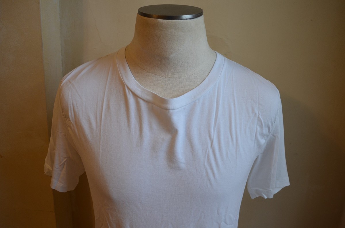 MARTIN MARGIELA 10 WHITE RUSHED DETAILED CREWNECK T SHIRT S 46