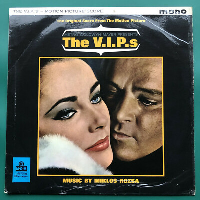 Rozsa THE V.I.P.s Film Soundtrack LP Burton Taylor Maggie Smith Rod Taylor MGM