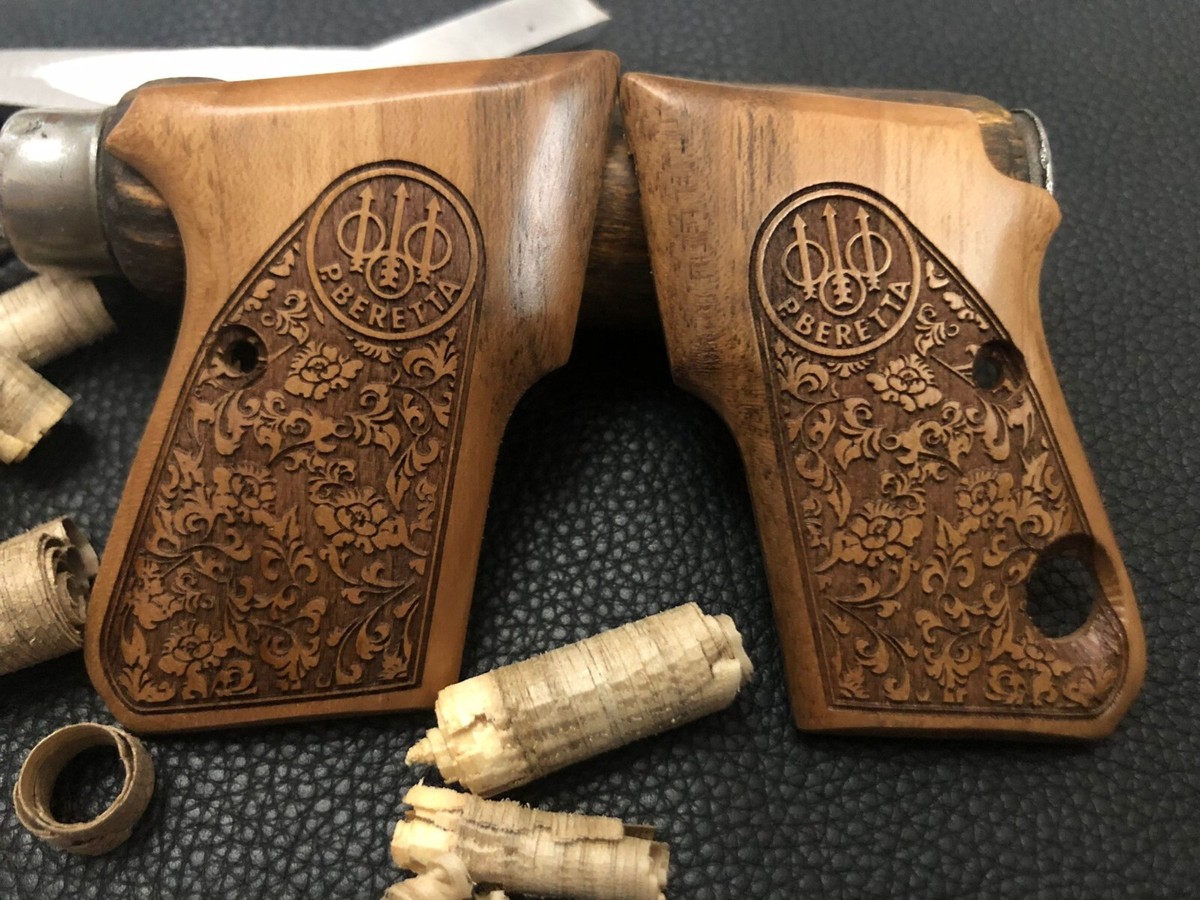 Beretta 950 Jetfire Walnut Wood Grips. Has Safety Cut Fits 950