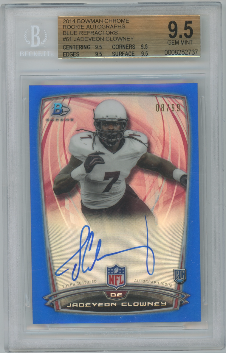 Jadeveon Clowney 2014 Bowman Chrome Rookie Autographs Blue Ref #61 BGS 9.5 25478