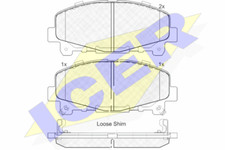 181894 ICER Bremsbelagsatz, Scheibenbremse für ACURA,HONDA