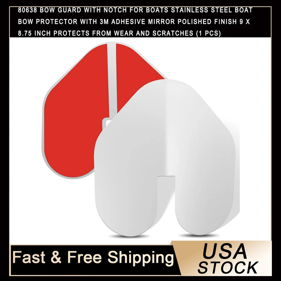 Protector de arco 80638 con muesca de acero inoxidable 316 para protector de arco de barco 3M 9 x 8,7 Foto 2 de 4