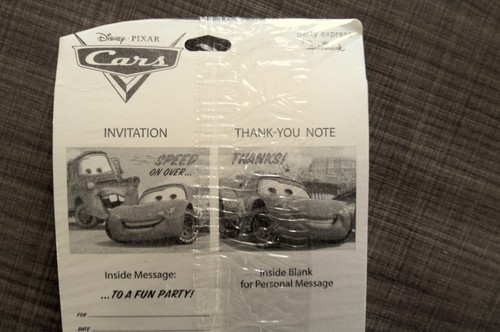 2x Disney Pixar Cars 8 inviti festa e 8 biglietti di ringraziamento con buste segno distintivo - Foto 3 di 5