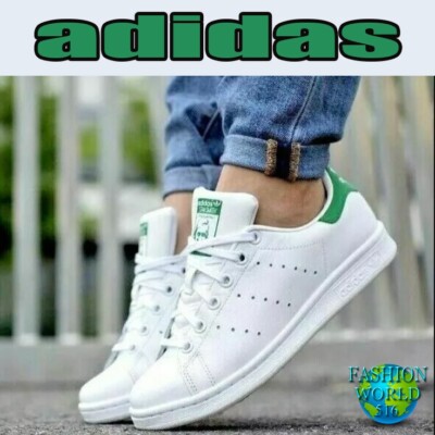 adidas Stan Smith Shoes B24105 Leather Women's Size 7 Cloud White/Green NIB