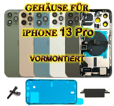 Gehäuse für iPhone 13 Pro Vormontiert Rückseite Backcover Akkudeckel Rahmen 13pr