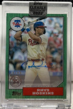 Rhys Hoskins 2022 Topps Clearly Authentic 1987 GREEN Autograph Auto #'d 10/99