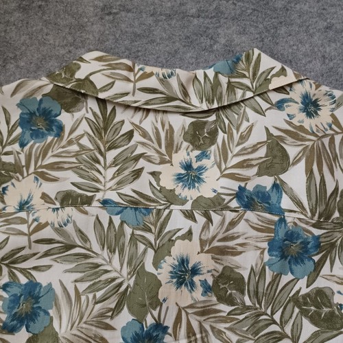 Pussers West Indies Shirt Mens Extra Large XL Green Tan Hawaiian Floral Pocket - Picture 3 of 16