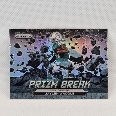 2022 Panini Prizm Jaylen Waddle PB-3 Miami Dolphins Prizm Break Prizm Silver