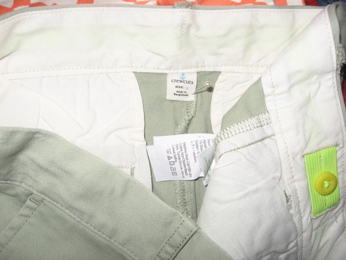 CREWCUTS SHORTS BOYS SZ 16 X 9.5" LIGHT GREEN STRETCH COTTON ADJUSTABLE WAIST EU - Picture 2 of 6
