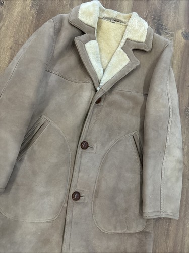 Vintage Bermans Rancher Sherpa gefütterte Jacke Mantel Western Cowboy Herren 38 Yellowstone - Bild 2 von 6