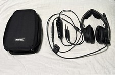 Bose A20 Aviation Headset With Bluetooth & Dual Plug & Single Plug Cable Black