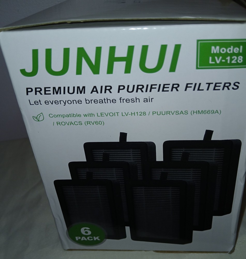 6 Pack LV-H128 Replacement Filter Compatible with LEVOIT LV-H128 PUURVSAS (HM6)