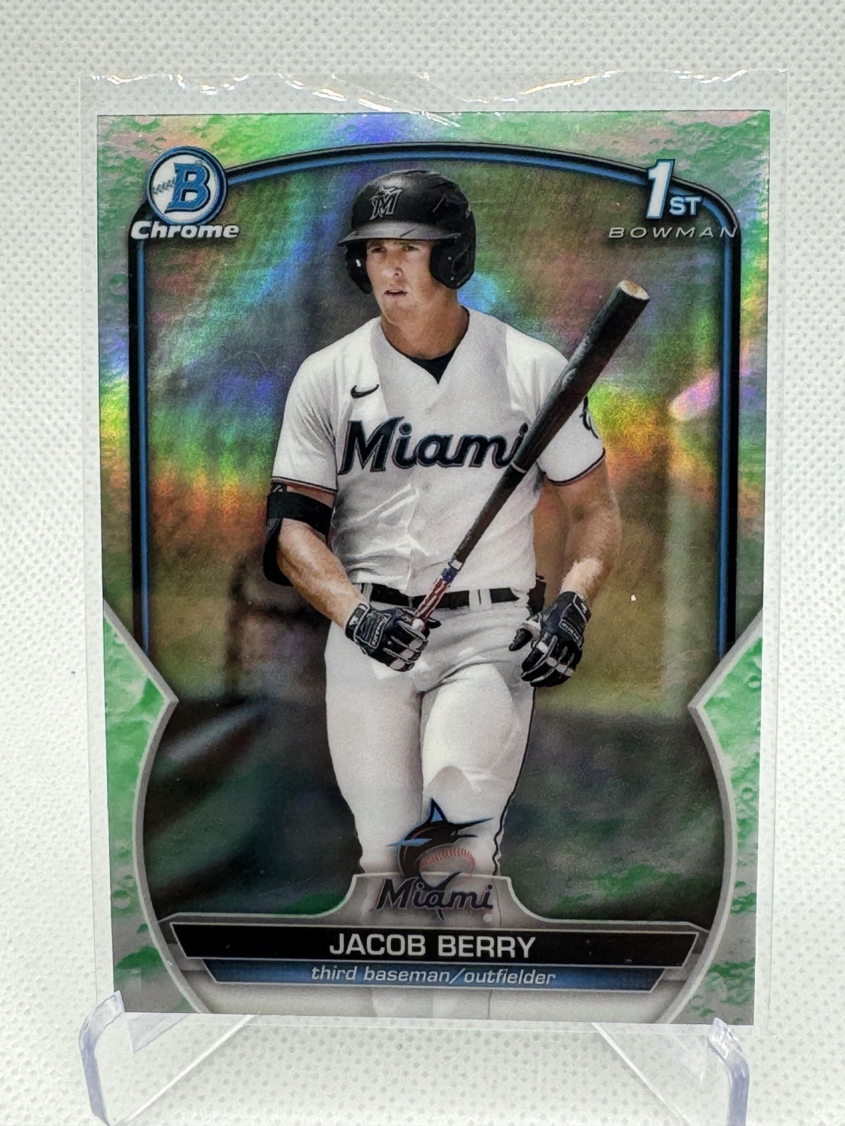 2023 Bowman Chrome #BCP-108 Jacob Berry Lunar Glow Refractor