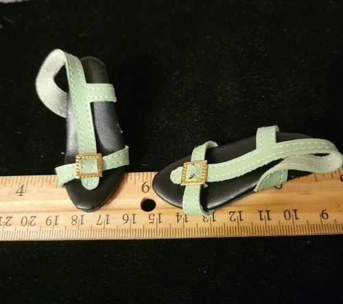 High Heels for 21" CISSY! Pale Green Open Toe "Strappy" Heels ~ 64mm 2-1/2" - 第 1/2 張圖片
