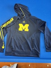 Adidas Michigan Wolverines ClimaWarm Hoodie Pullover Jacket Size Large Football