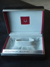 Bulova Accutron Inner Black Watch Box ONLY 60s-1970s Vintage Collectible FREESHI