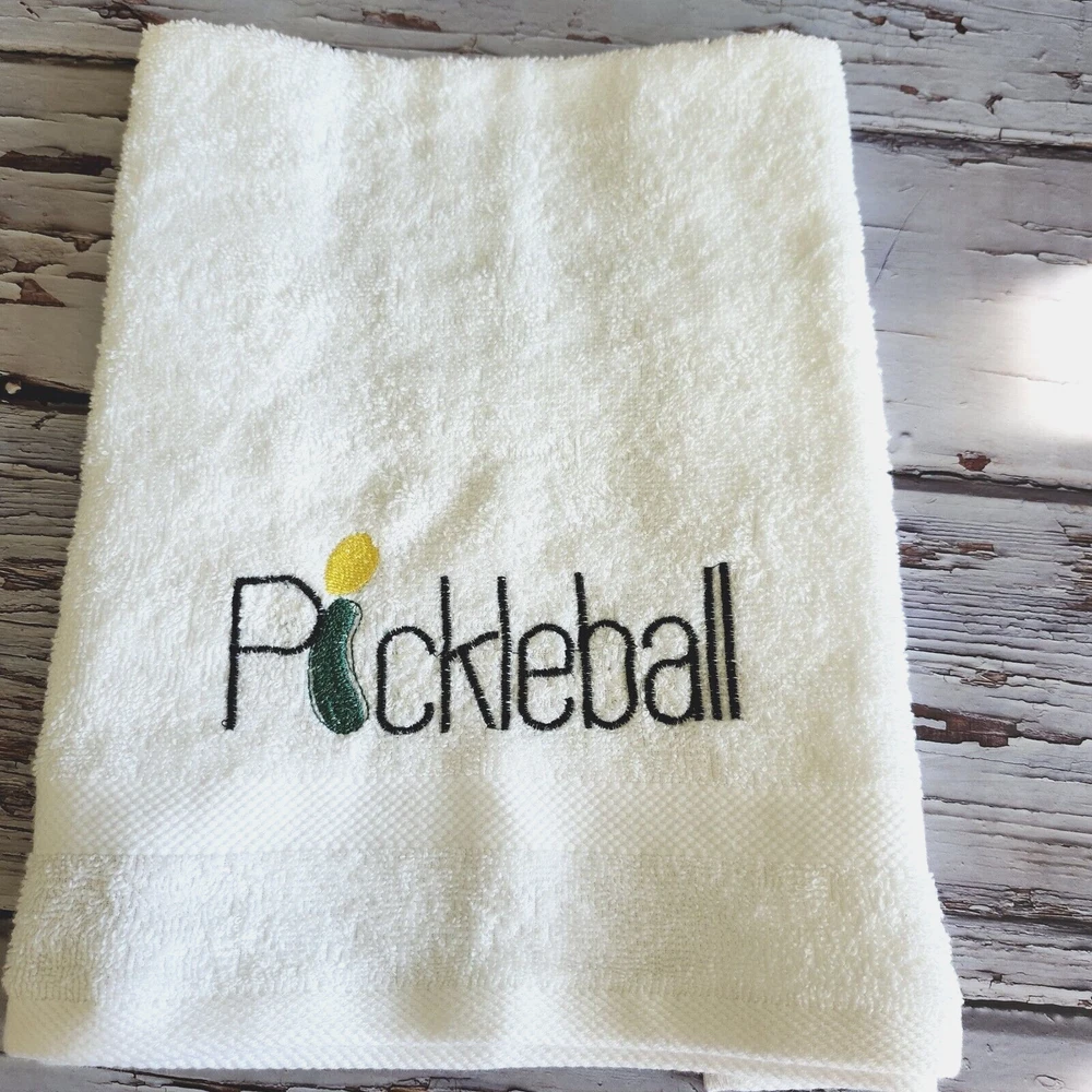 Pickleball Towel, Team Pickleball, Personalized Embroidered Towel