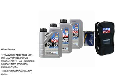 3L Motoröl Liqui Moly Top Tec 4600 5W-30 1x MANNOL Motor Flush ADDITIV Tasche