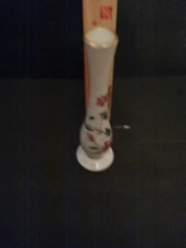 Lenox Barrington Collection Bud Vase Flower Design Gold Accents