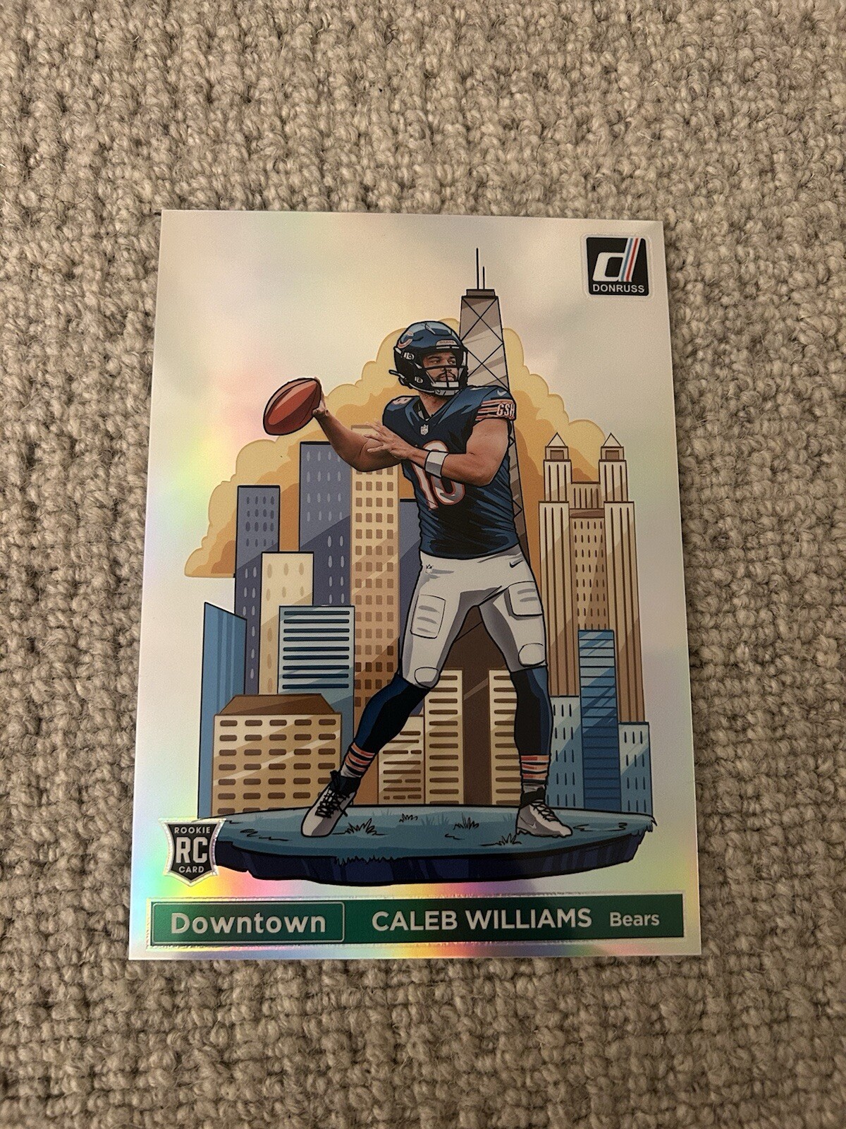 Caleb Williams Bears 2024 Donruss Downtown Prizm Jumbo Oversize Rookie Card #21