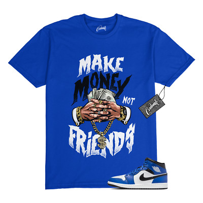 1 Mid Game Royal Blue White Black 2024 T Shirt to Match M2