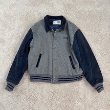 Hard Rock Cafe Varsity Jacket Mens L Gray Wool Save the Planet San Francico Vntg