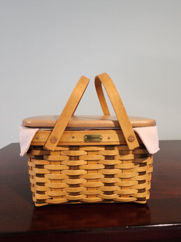 LONGABERGER 2007 LITTLE MARKET HOME OFFICE 10th ANNIVERSARY BASKET COMBO - Picture 1 of 11