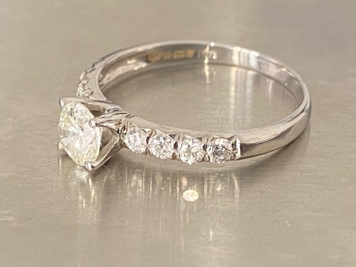 18ct Gold Ring 0.9ct Diamond Engagement Bridal Wedding White Gold 18k 0.9 Carat - Picture 3 of 23