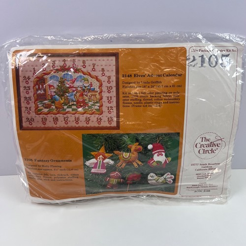 The Creative Circle 2105 Fantasy Ornaments Christmas Felt Craft Kit NEW Sealed