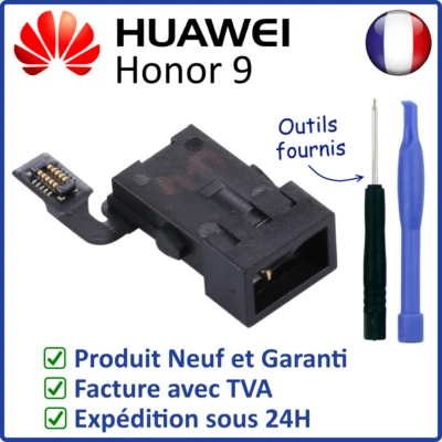 NAPPE MODULE CONNECTEUR INTERNE DE LA PRISE JACK ÉCOUTEURS DU HUAWEI HONOR 9