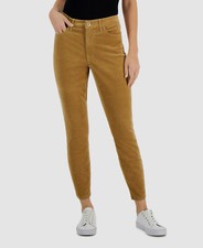 Tommy Hilfiger Women's Brown Stretch Corduroy Skinny Chino Pants Size 16