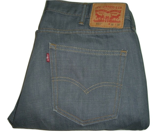 Distressed Grey Denim Jeans W38 L32 