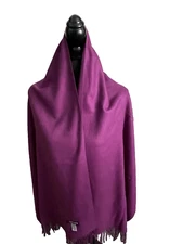 Cashmere Blend Oversized Purple Scarf Shawl Wrap 72"x28" New Without Tag