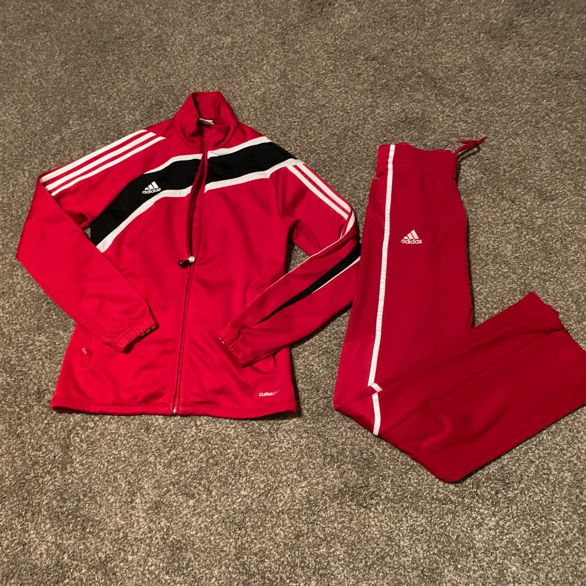 Adidas Mens Classics Tracksuit Clima365 Red/White/Blk Jacket