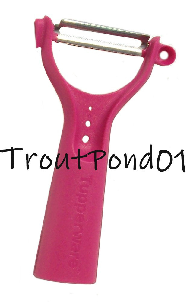 Tupperware Universal Peeler Horizontal Pink Handle Eye Removal