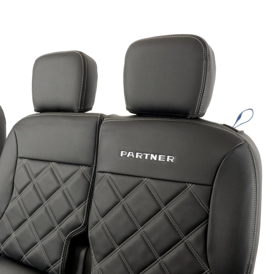FUNDAS ASIENTO DELANTERO PEUGEOT PARTNER POLIPIEL CON BORDADO (2008-2018) 756 Foto 2 de 4