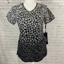 Runway By Cherokee Scrub Top Floral Print 2 Pocket Style 3655BC Bx12/52 Sz XS