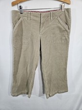 OP Ocean Pacific Vintage 90s Y2K Corduroy Capri Pants Tan Juniors Sz 11 low rise
