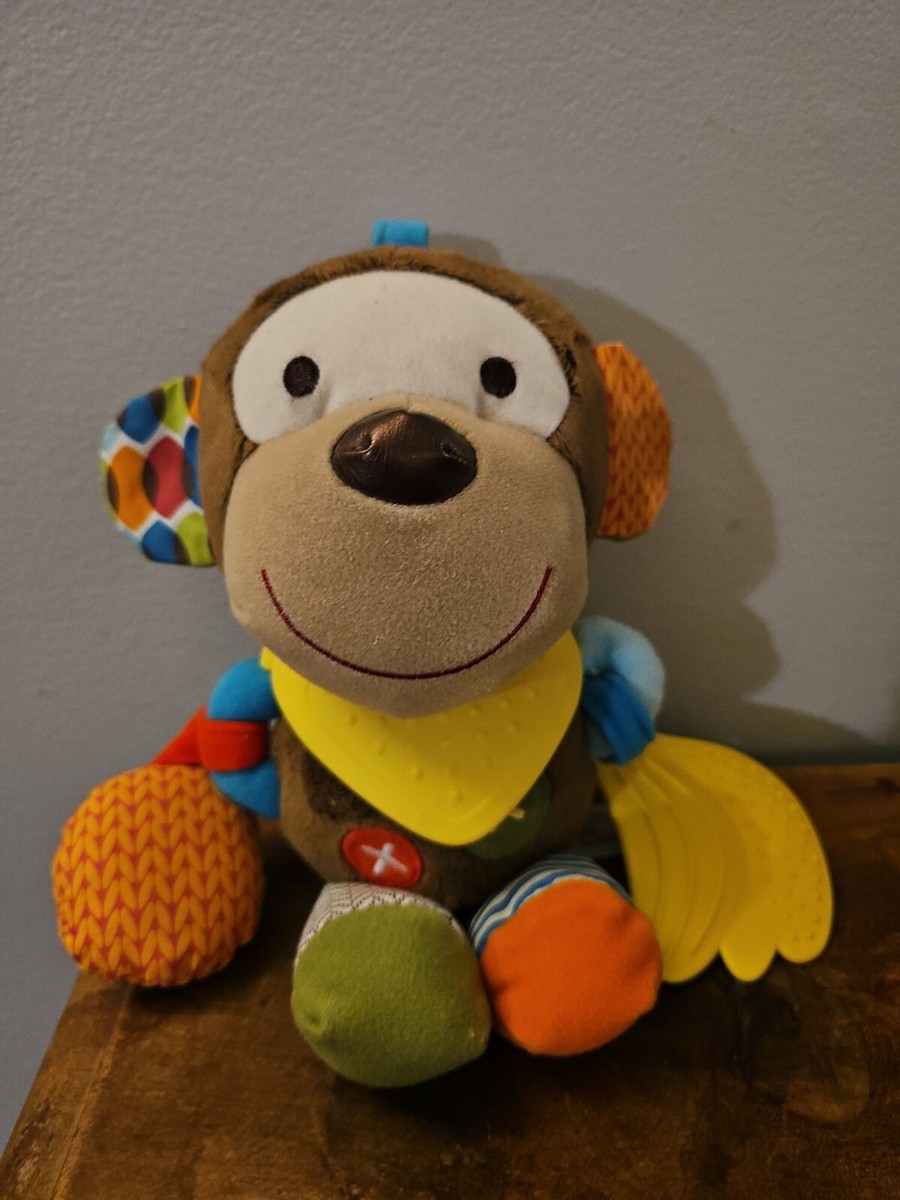 SKIP HOP Monkey RATTLE Baby Toy Comforter Lovey 20cm Approx