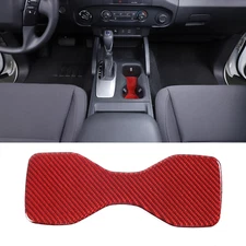 For Nissan Frontier 2024+ Red Carbon Center Control Cup Holder Mat Protector Pad