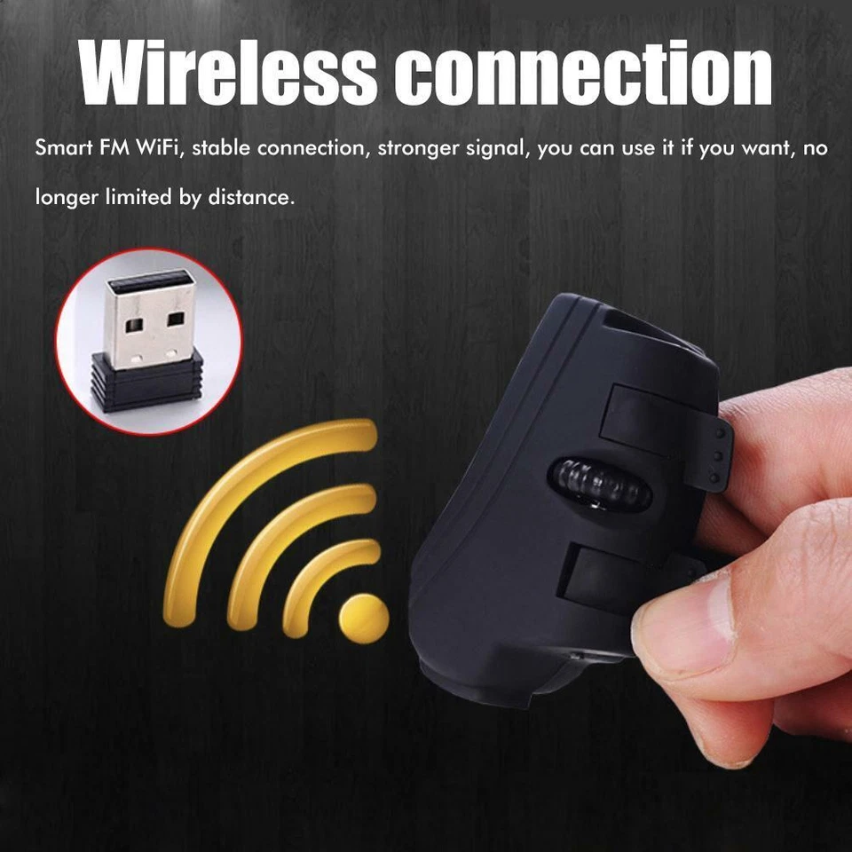 Bluetooth Wireless Finger Ring Mouse Mini USB Pocket Mice for PC Laptop Tablet - Image 3 of 4