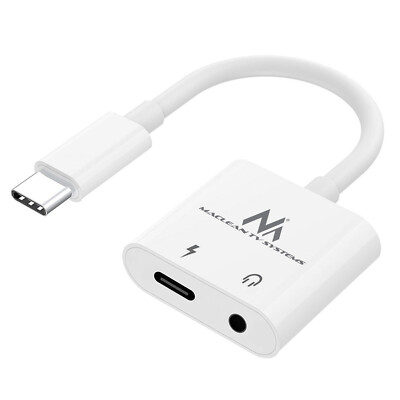 Audiokabel Mini Jack Adapter USB Typ C Stecker PD Miniklinke Weiß