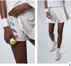 Tuckernuck | NEW White and Fresh Buds Perforated Tennis Mini Skirt Size M — photo 3