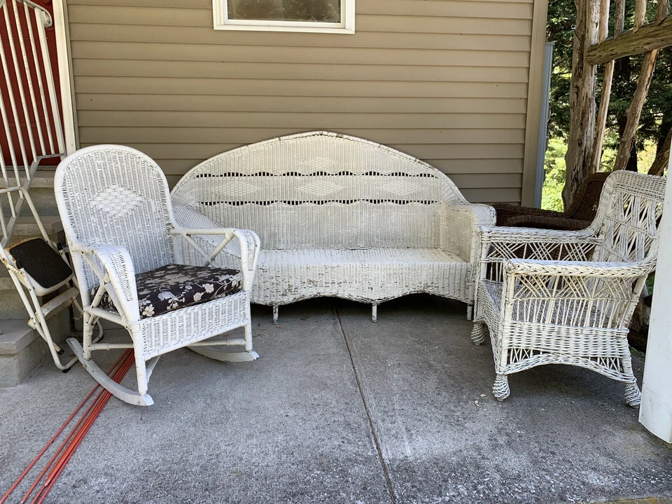 ANTIGA CHAISE LOUNGE DE VIME Art Deco 1930’s Sofá Muito Raro - Imagem 3 de 4