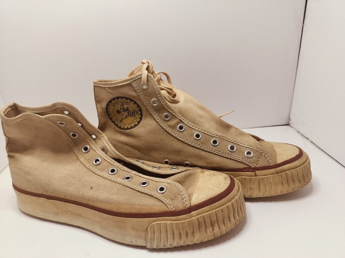 Vintage Goodyear Tuffs Rubber Gold Seal Rare Basketball Sneakers