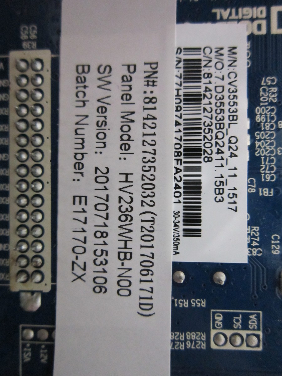 Element ELEFT2416 Main Board (CV3553BL-Q24) E17170-ZX | eBay