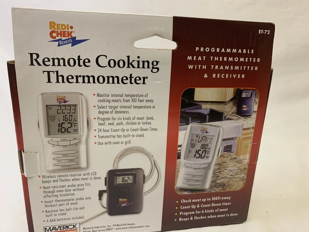 Maverick Meat Thermometer Remote Redi Chek Transmitter & Receiver Clip On Stand