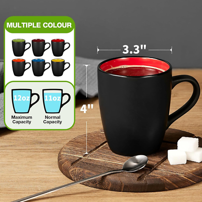cheap glass coffee cups Set of 6, Vintage White Milk Glass Coffee Mugs – The Cupboard Shop main image 1