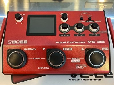 Boss VE-22 Vocal Performer Vocal Multi-Effects Red USB-C Audio Interface Compact